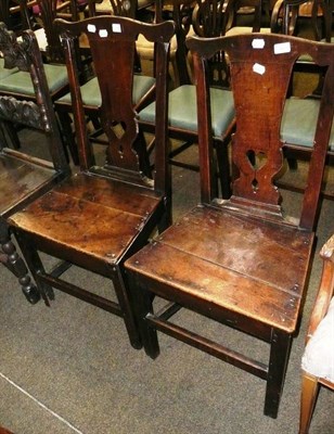 Lot 765 - Two country oak 'splat' chairs