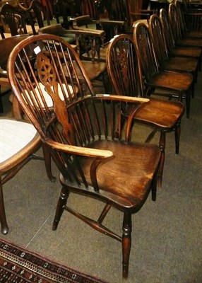 Lot 770 - Set of eight wheelback dining chairs (2 + 6)