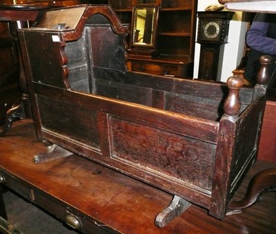 Lot 795 - 18th century oak cradle