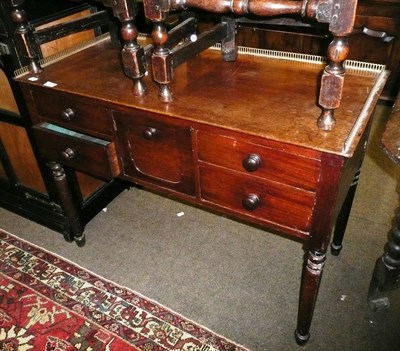 Lot 805 - Brass gallery writing table