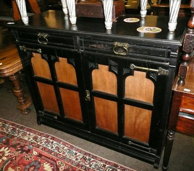 Lot 807 - Ebonised side board