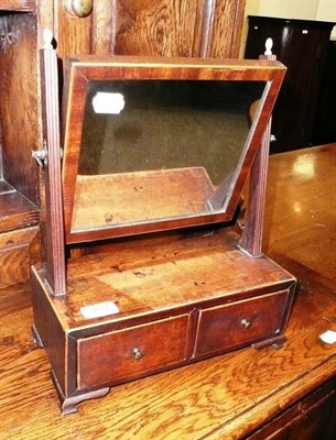 Lot 817 - 19th Century mahogany toilet mirror with two drawers