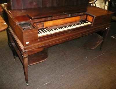 Lot 823 - Early 19th century mahogany square piano