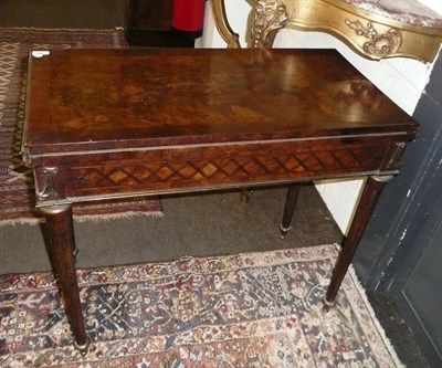 Lot 862 - French parquetry card table