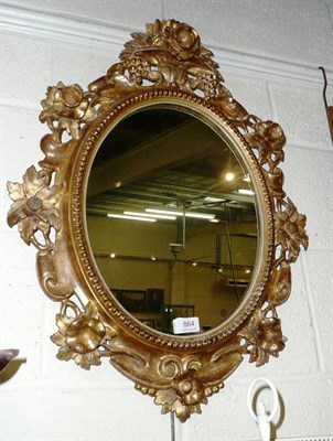 Lot 864 - Victorian giltwood mirror