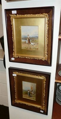 Lot 918 - Pair of framed watercolours after Birkett Foster