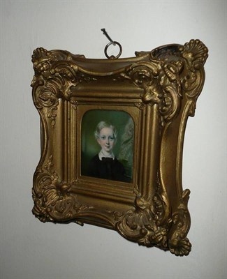 Lot 919 - Victorian miniature portrait of a young boy