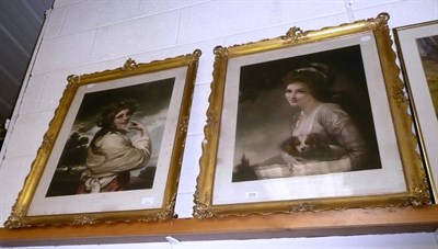 Lot 926 - Pair of gilt framed colour prints, Lady Hamilton