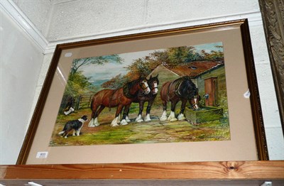 Lot 933 - Alderson sisters watercolour of a farmyard scene