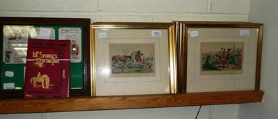 Lot 965 - A set of thirteen gilt framed Gobur sporting prints, one volume 'Mr Sponges Sporting Tour' and four