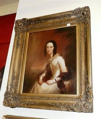 Lot 977 - Oil painting by George Clint, portrait of  Sarah Brignold, wife of the Founder of the Norwich Union