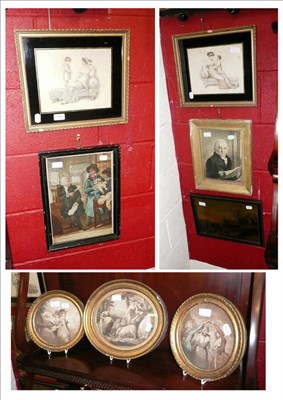 Lot 982 - Eight framed antique prints