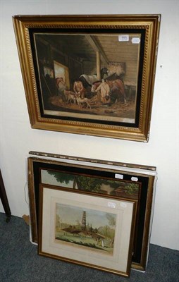 Lot 995 - Pair of Regency engravings 'Happy Family' and 'Rustic Employment', one after Morland 'The...