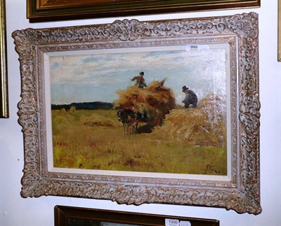 Lot 999 - Richard Wane, harvest scene, oil on canvas