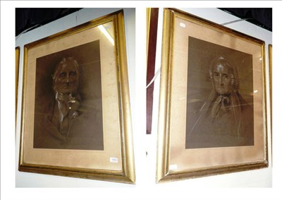 Lot 1003 - Two large Classical portraits