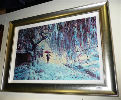 Lot 1007 - After Rolf Harris (b.1930) Australian, "Winter Willow", giclee canvas, edition size 195, No.95/195