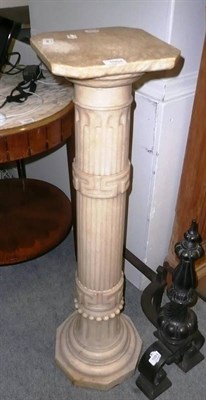 Lot 1054 - An alabaster column