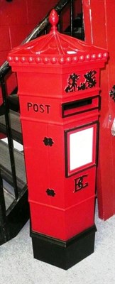 Lot 1069 - A modern carved wooden replica post box