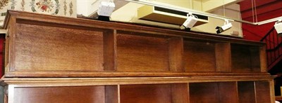 Lot 1085 - 8 ft long oak double sided law bookcase provenance: ex British Lending Library