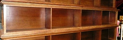 Lot 1086 - 8 ft long oak double sided law bookcase provenance: ex British Lending Library