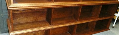 Lot 1088 - 8 ft long oak double sided law bookcase provenance: ex British Lending Library