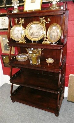 Lot 1122 - Reproduction five tier waterfall bookcase