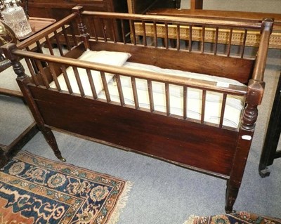 Lot 1127 - Late 19th century mahogany cot