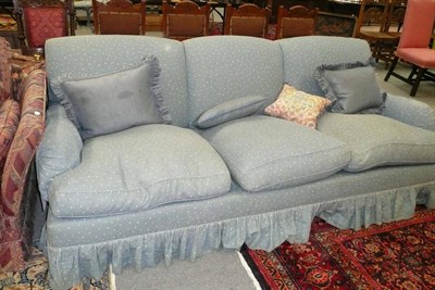 Lot 1138 - Large blue three seater settee