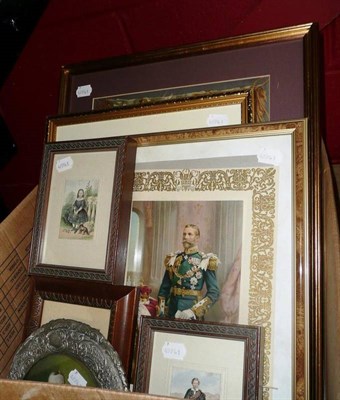 Lot 1177 - Ten Victorian Royal Commemorative chromolithographic prints, a pair of Baxter type Royal...