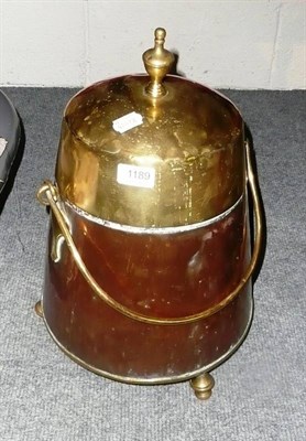 Lot 1189 - Copper and brass coal scuttle