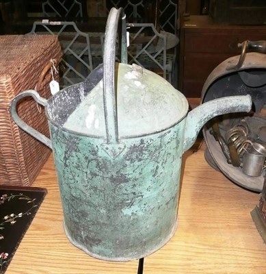 Lot 1221 - Green metal watering can