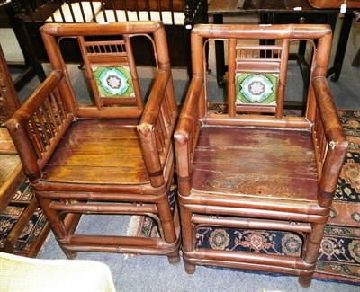 Lot 1248 - Pair of bamboo chairs