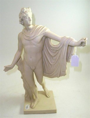 Lot 16 - Minton's Parian figure of Apollo Belvedere