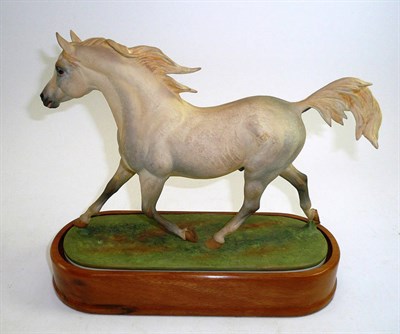 Lot 40 - Royal Worcester Arab stallion with wood stand