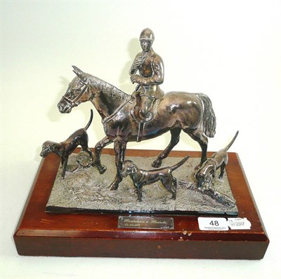 Lot 48 - A silver group of huntsmen and friends, no. 26/250 (a.f.)