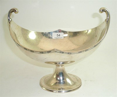 Lot 54 - A silver oval floated dish/comport