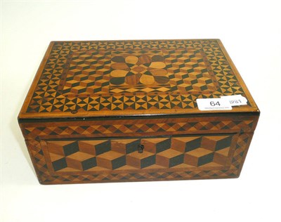 Lot 64 - A parquetry box