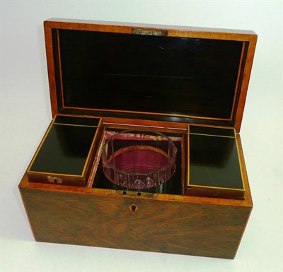 Lot 69 - 19th century walnut tea caddy