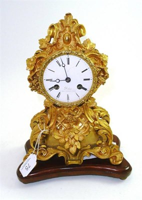 Lot 75 - An ormolu mantel clock, signed Dehné