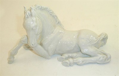 Lot 96 - Meissen white porcelain horse