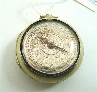 Lot 105 - A pair cased verge pocket watch, movement inscribed Herring, London
