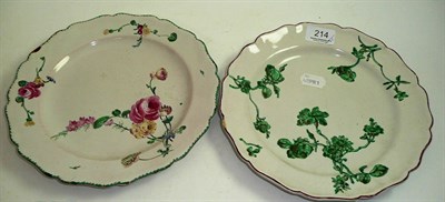 Lot 214 - Two Marseille faience plates