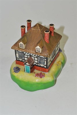 Lot 282 - Early 19th century Staffordshire Pottery cottage pastille burner in two parts