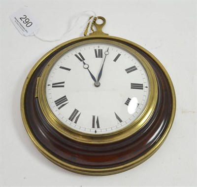 Lot 290 - Sedan brass and mahogany clock