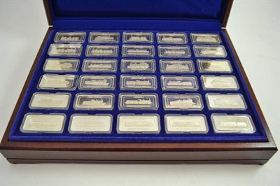 Lot 297 - Cased set sterling silver railway ingots