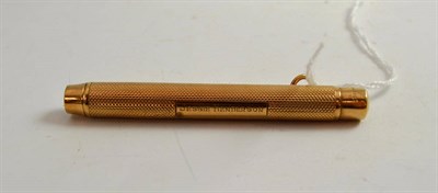 Lot 304 - A 9ct gold propelling pencil by Samson and Morden (a.f.)