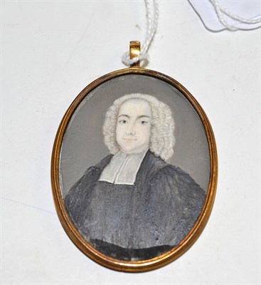 Lot 335 - Miniature portrait of a vicar