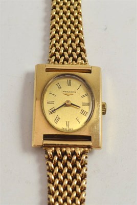 Lot 346 - A 9ct gold lady's Longines wristwatch