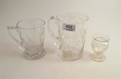 Lot 402 - Two glasses engraved Coronation 1937 and a small vase