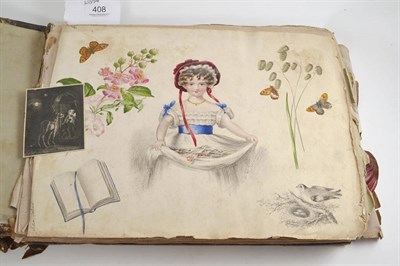 Lot 408 - A 19th century scrap album